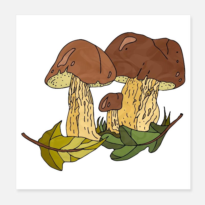 fungi Poster 8" x 8" (20x20 cm)