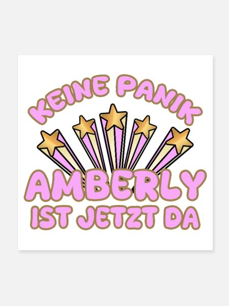 Amberly comme nom de femme - Poster 20 x 20 cm - blanc - Devant