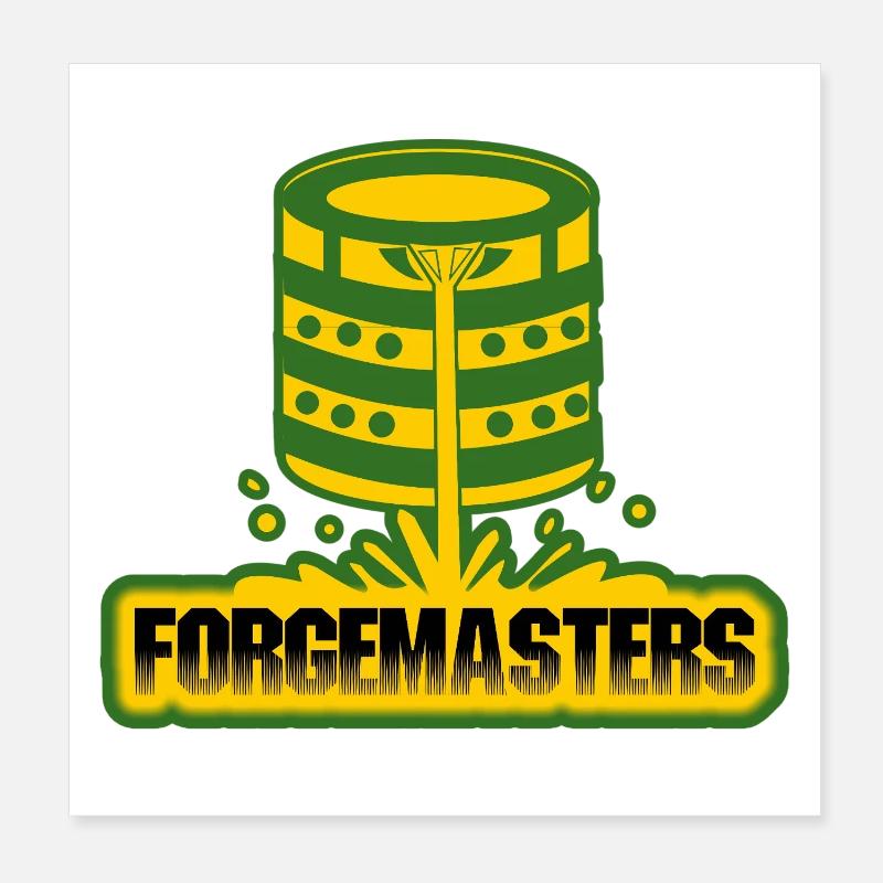 Forge Masters Emblem Design Poster 8" x 8" (20x20 cm)