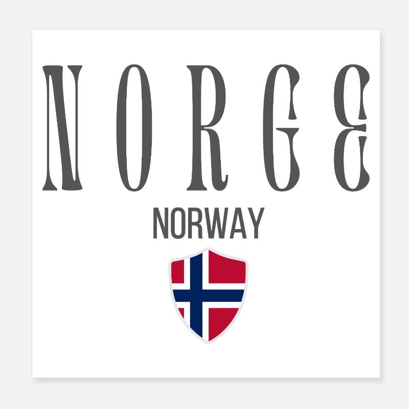 Norwegian pride, minimalist sleek design Poster 8" x 8" (20x20 cm)