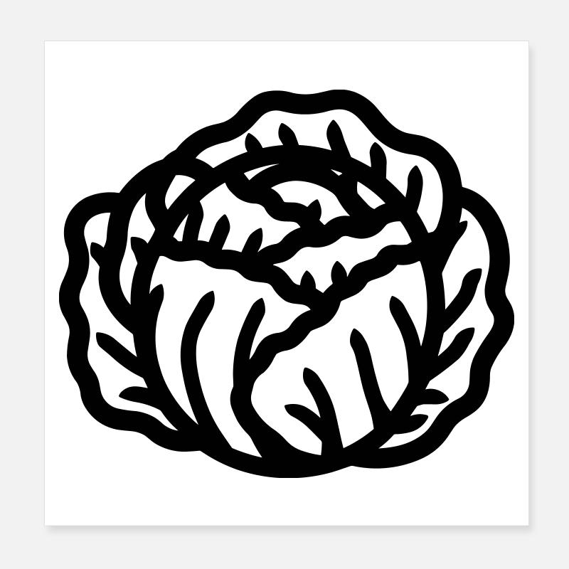 cabbage Poster 8" x 8" (20x20 cm)
