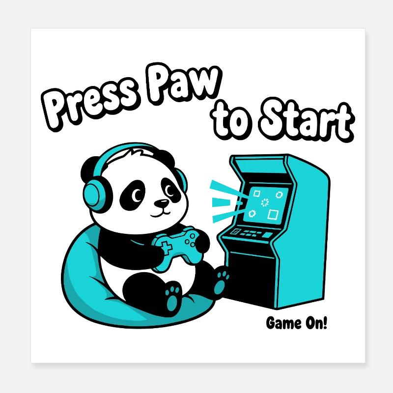Panda Press Paw Start Poster 8" x 8" (20x20 cm)