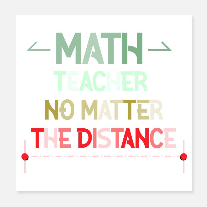 Math Nerd Students University Professor Mathematics Poster 8" x 8" (20x20 cm)