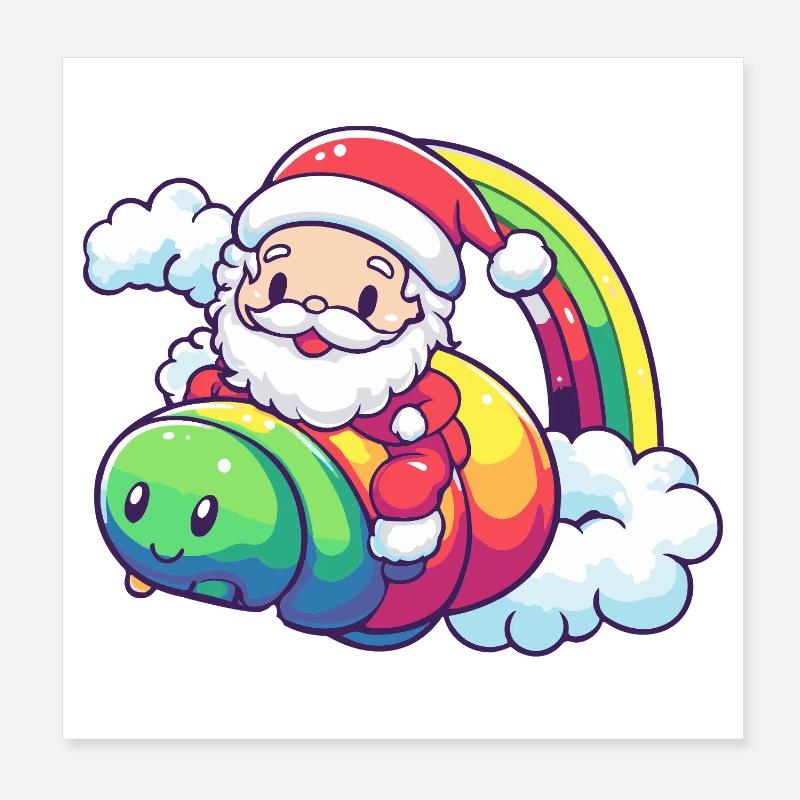 Ver Père Noël Noël Poster 20 x 20 cm