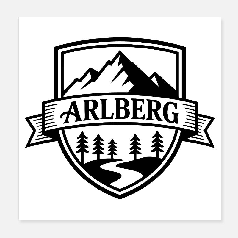  Arlberg - Souvenir Design Poster 20x20 cm