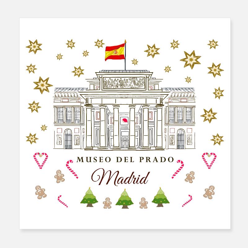 Madrid, Musée d’art du Prado, Dessin de Noël Poster 20 x 20 cm
