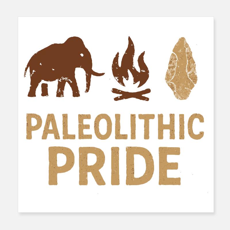 Prehistoric stone tools of Homo Poster 8" x 8" (20x20 cm)