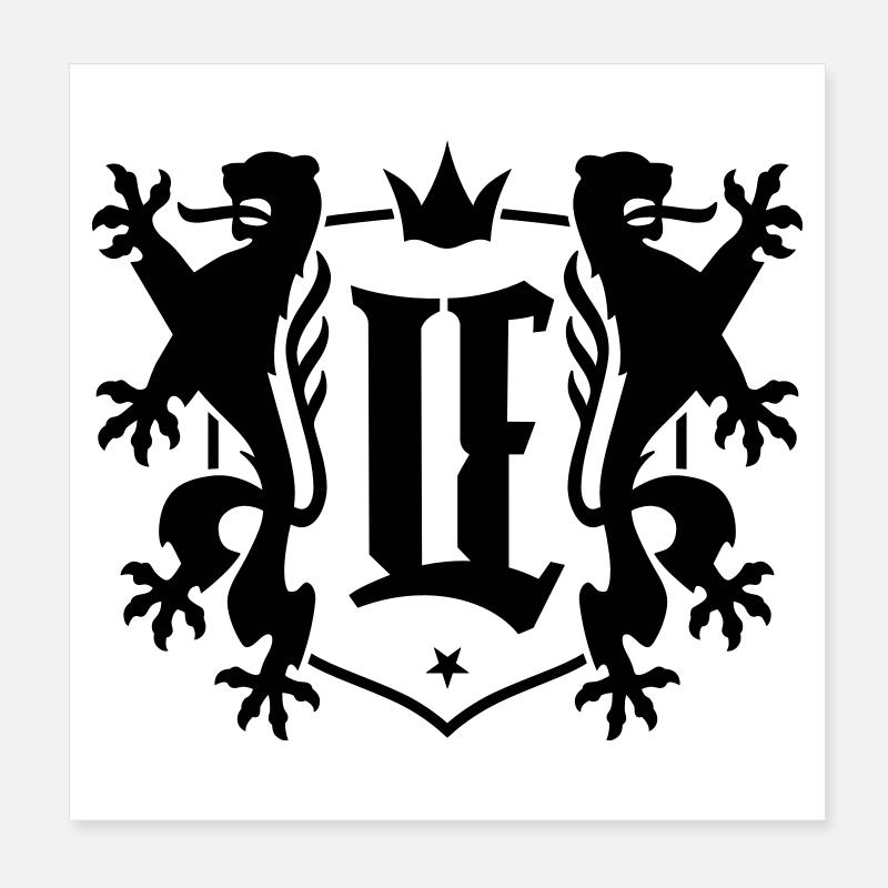 Leipzig LE City King Emblem Poster 8" x 8" (20x20 cm)