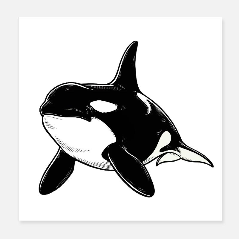Killer whale Poster 8" x 8" (20x20 cm)