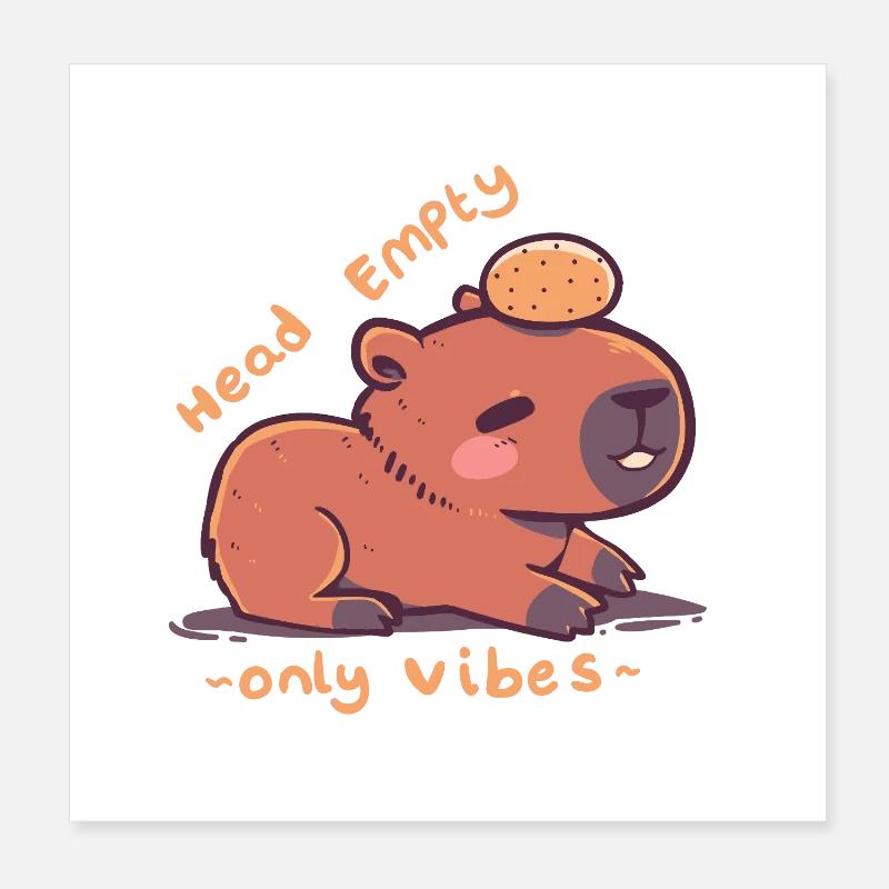 Head Empty Only Vibes Poster 8" x 8" (20x20 cm)