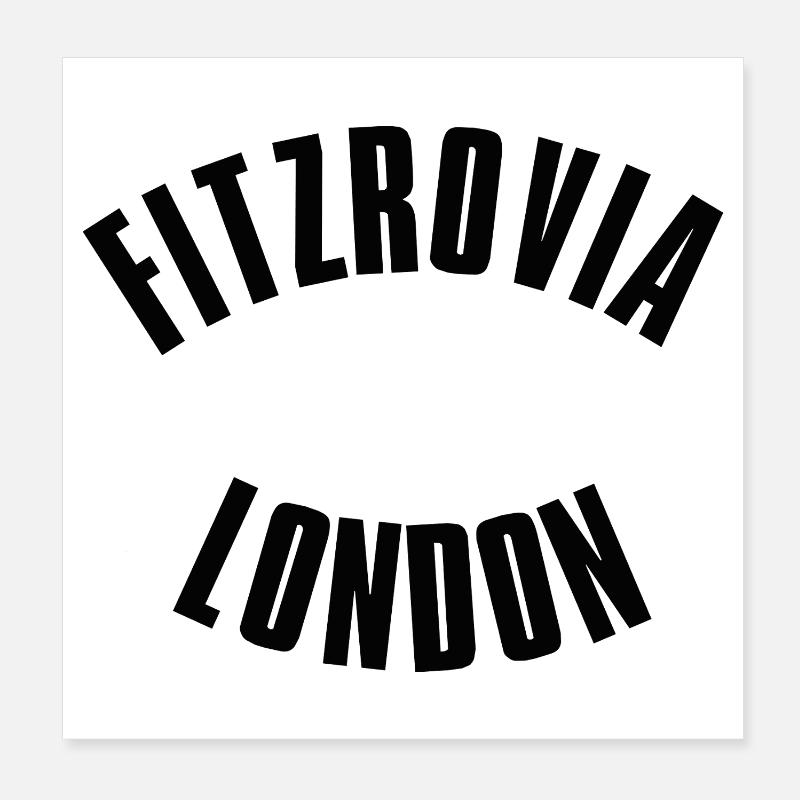 Fitzrovia London in einem Bogen Poster 20x20 cm