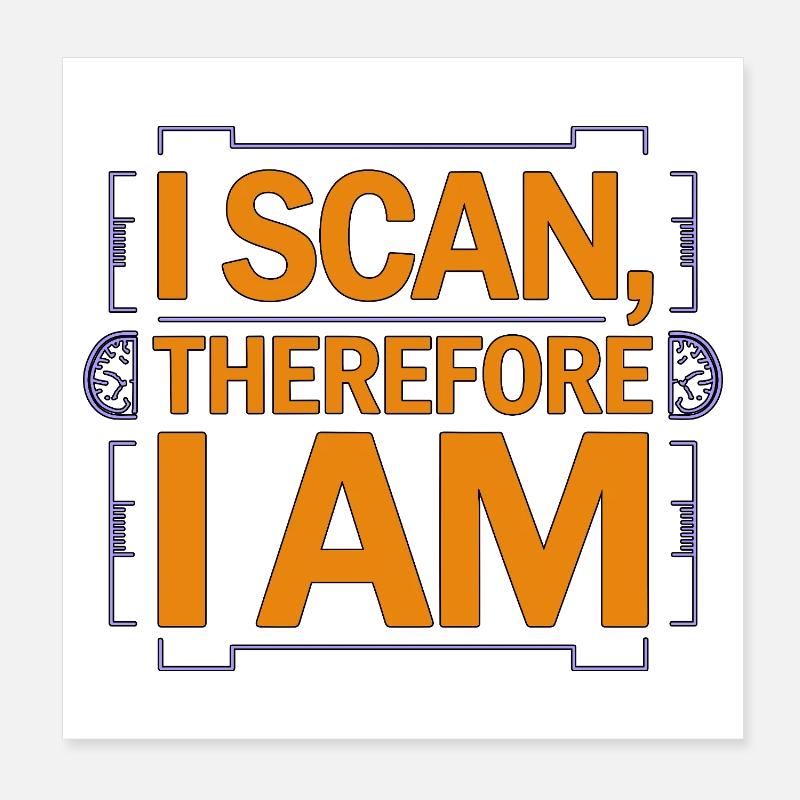 Technicien IRM I Scan, donc je suis technologue IRM Poster 20 x 20 cm