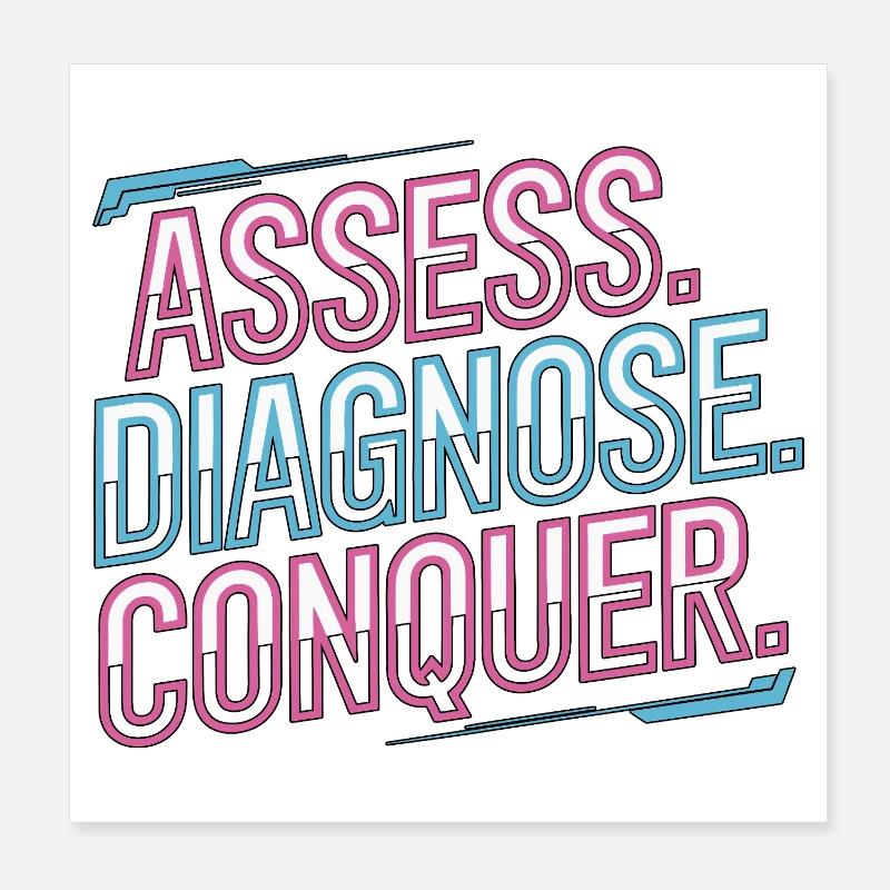 Nurse Practitioner Assess Diagnose Clinical Nurse Poster 8" x 8" (20x20 cm)
