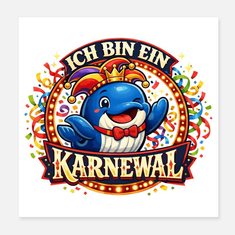 Cadeau drôle du Carnaval 2026 Poster 20 x 20 cm