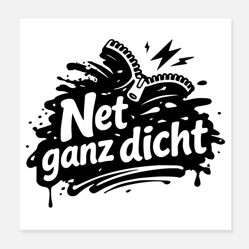 Net ganz dicht Poster 20x20 cm