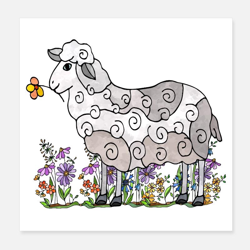 Mouton Poster 20 x 20 cm