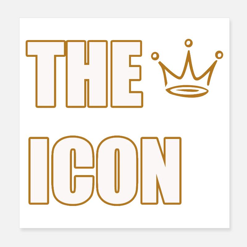 THE ICON – Bold Legendary Statement Design Poster 20x20 cm
