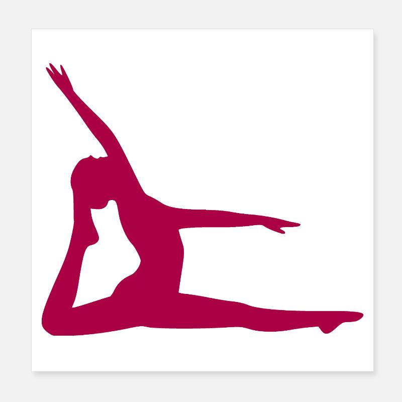 Yoga Forms Silhouettes Mindfulness Poster 8" x 8" (20x20 cm)