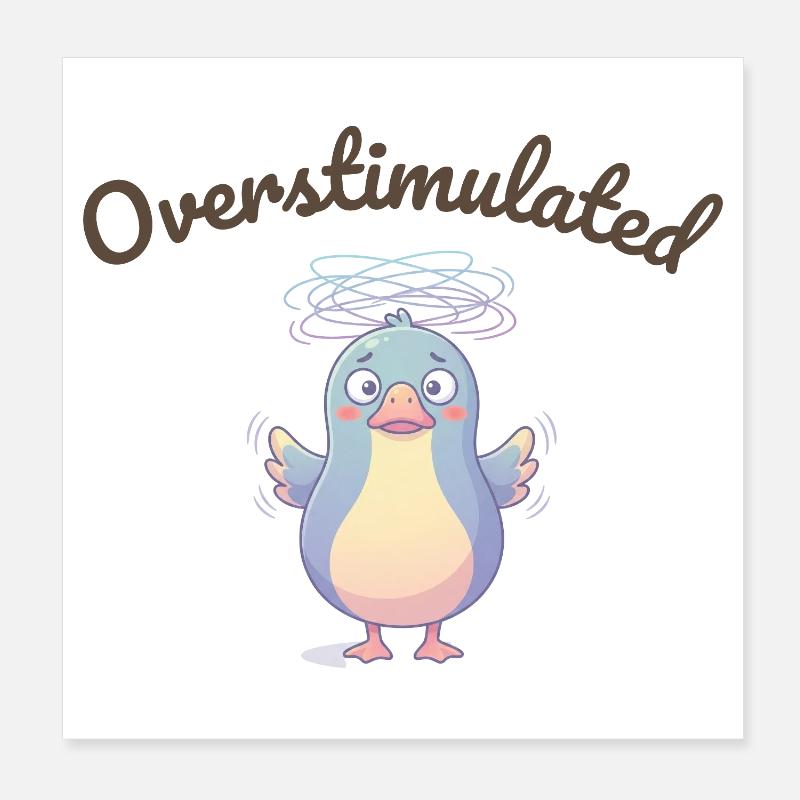 Confusion de Pengu Surstimulée Poster 20 x 20 cm