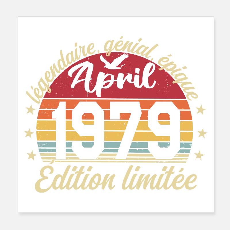 1979 April Anniversary April 1979 Poster 8" x 8" (20x20 cm)