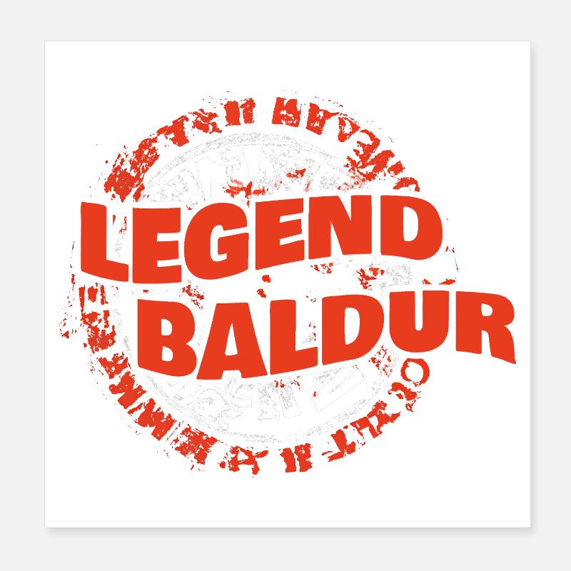 Prénom Baldur Poster 20 x 20 cm