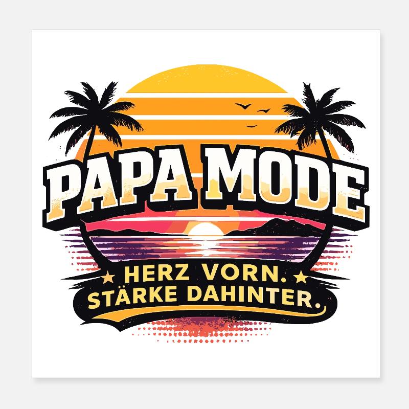 Le cœur de la mode Papa : la force du vintage Poster 20 x 20 cm