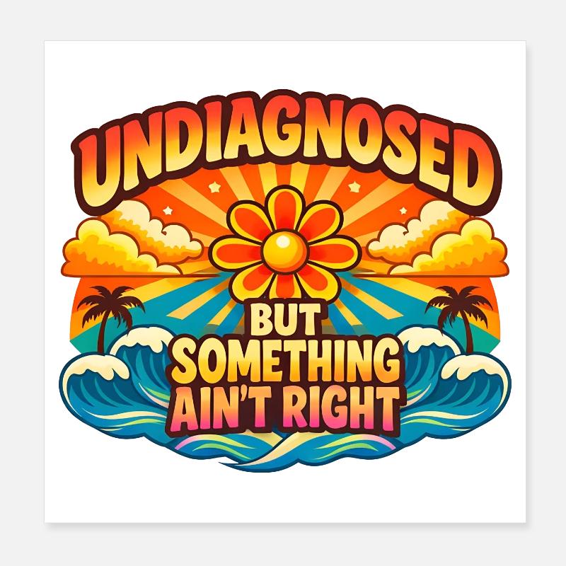 Not diagnosed, but something is wrong Poster 8" x 8" (20x20 cm)