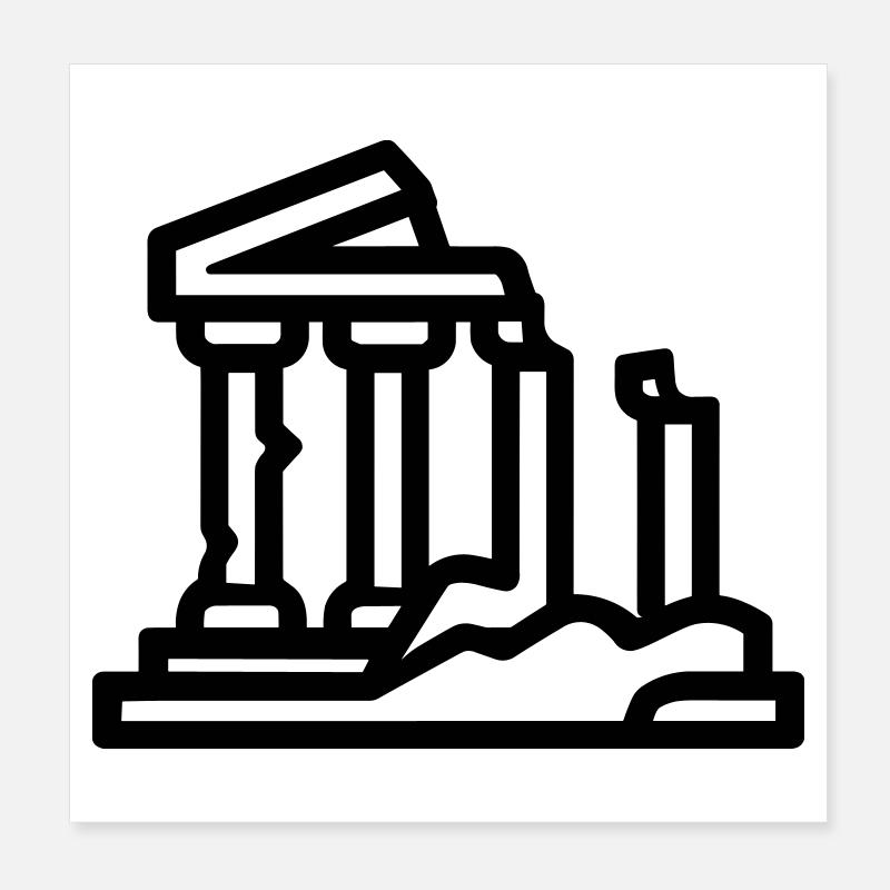 ruins Poster 8" x 8" (20x20 cm)