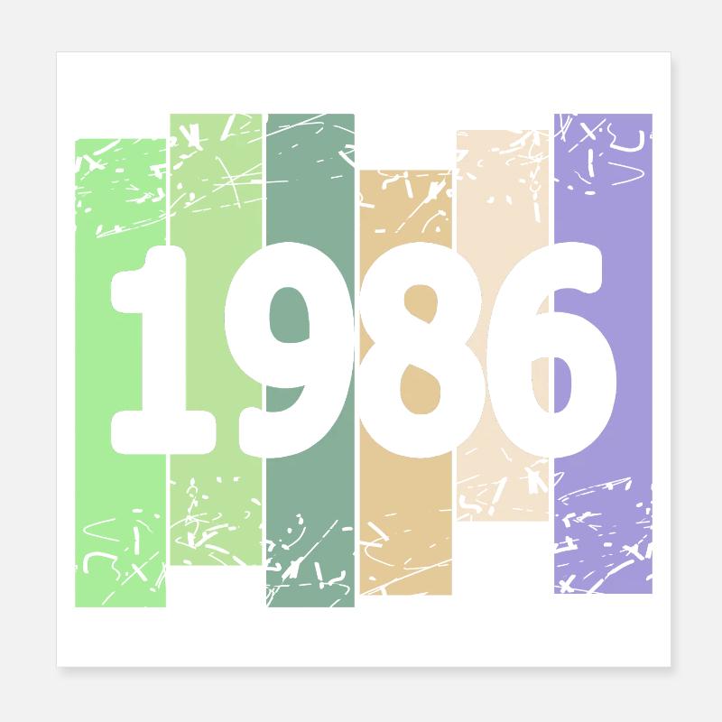 Œuvre d’art 1986 Poster 20 x 20 cm