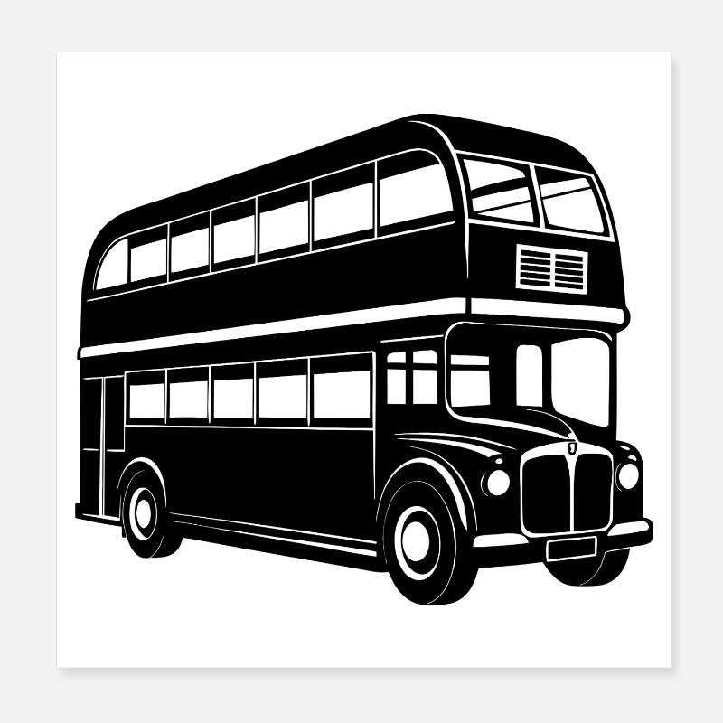 Londoner Bus Poster 20x20 cm