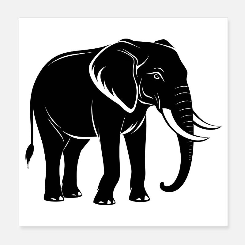 Elefant Poster 20x20 cm