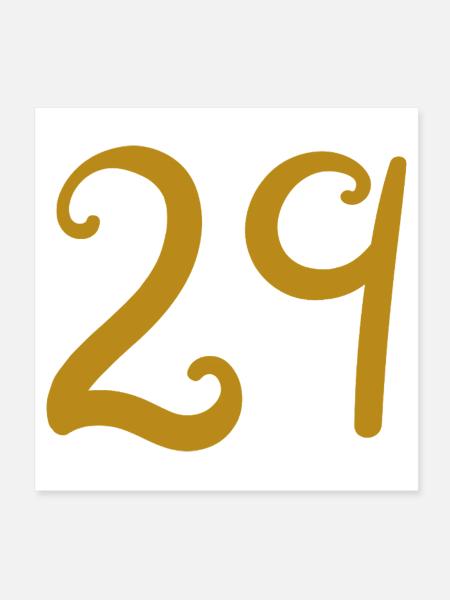 29 - Poster 20x20 cm - Weiß - Vorne