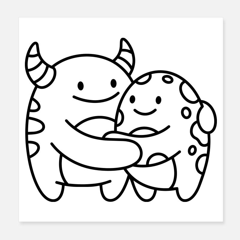 Monster Poster 20x20 cm