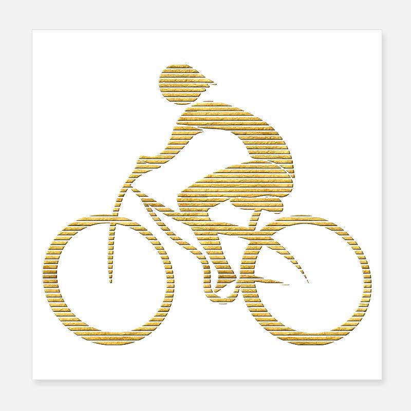Cyclist Poster 8" x 8" (20x20 cm)