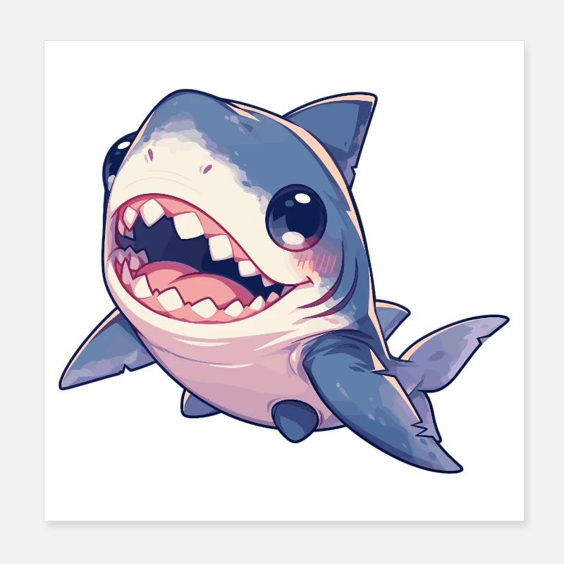 Grand requin blanc Grand requin blanc Poster 20 x 20 cm