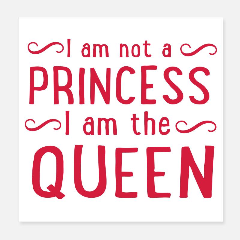 Princess Queen Poster 8" x 8" (20x20 cm)