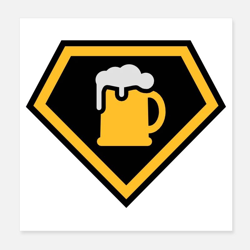 Super Drinking Team Poster 20x20 cm