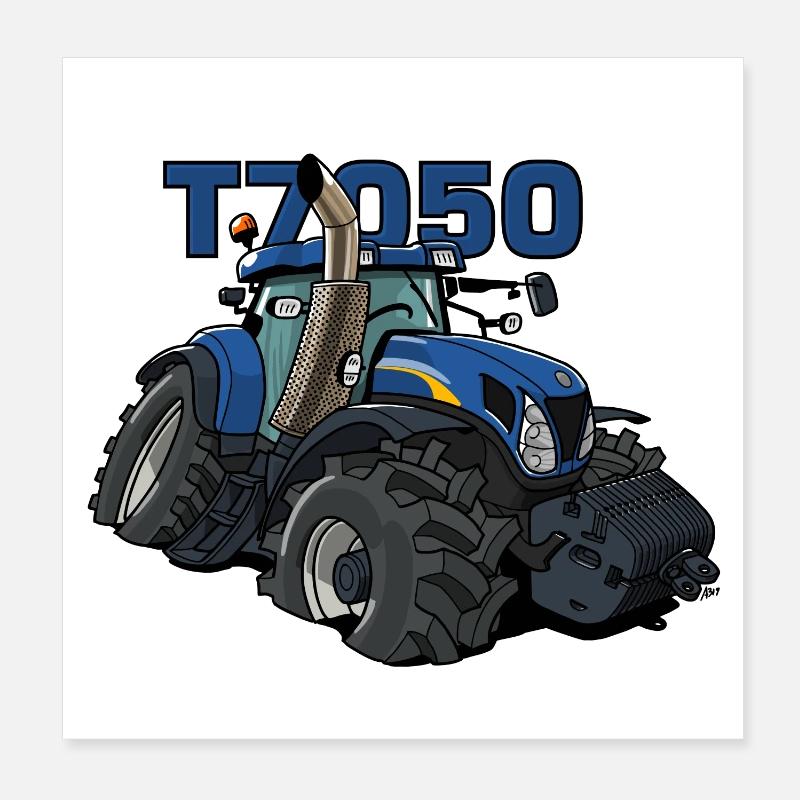 0846 NH T7050 - Poster 20x20 cm - Weiß