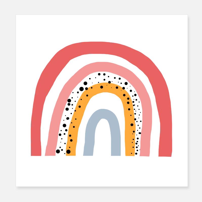 Regenbogen - Liebe - Rainbow-Trend Poster 20x20 cm