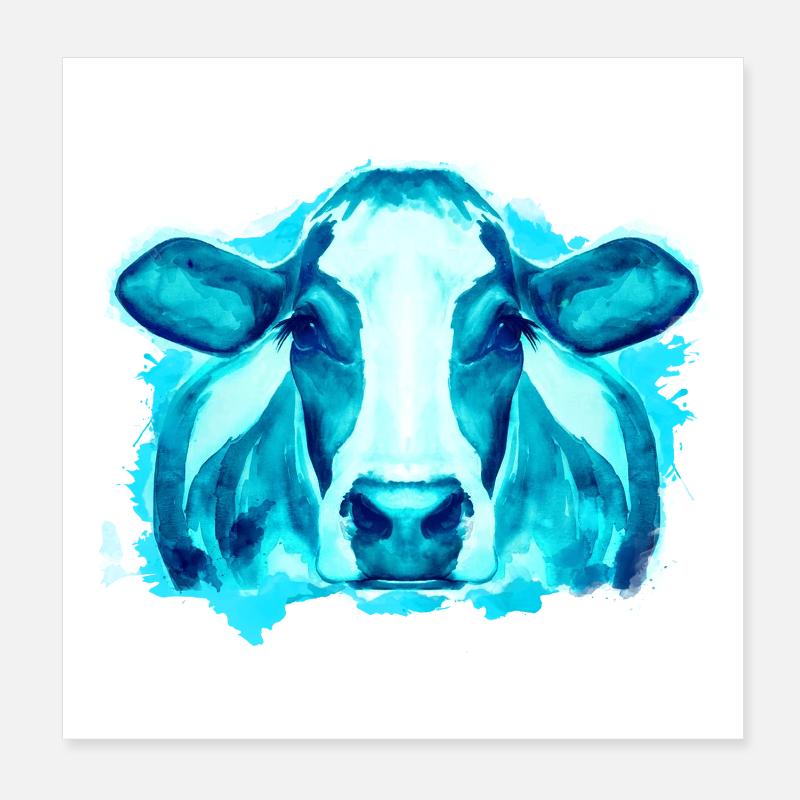 Vache Vaches Poster 20 x 20 cm