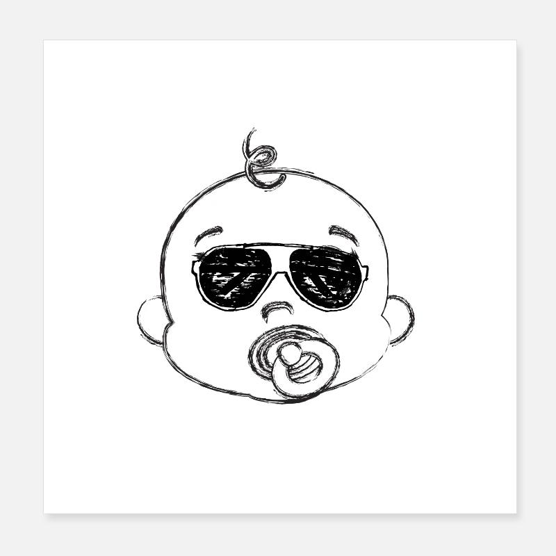 Idée cadeau, drôle, famille, bébé, fun, cool, Noël Poster 20 x 20 cm