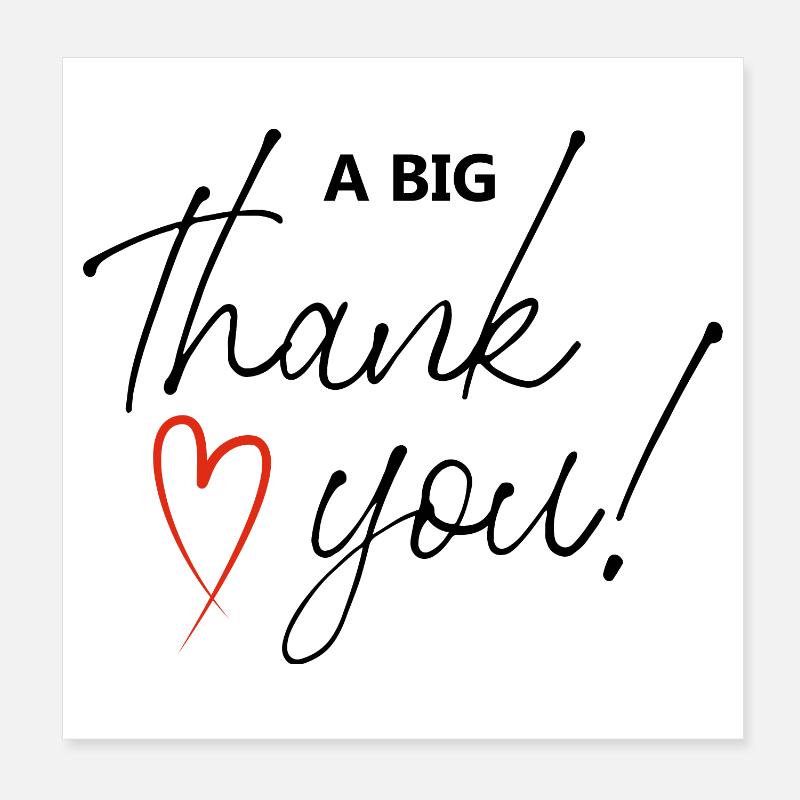 Thank You Poster 20 x 20 cm