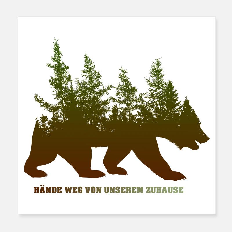 BÄR ZUHAUSE Poster 20x20 cm