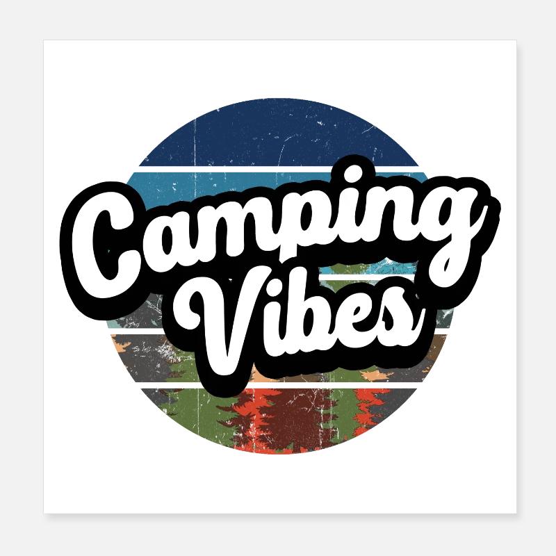 Camping Vibes Poster 8" x 8" (20x20 cm)