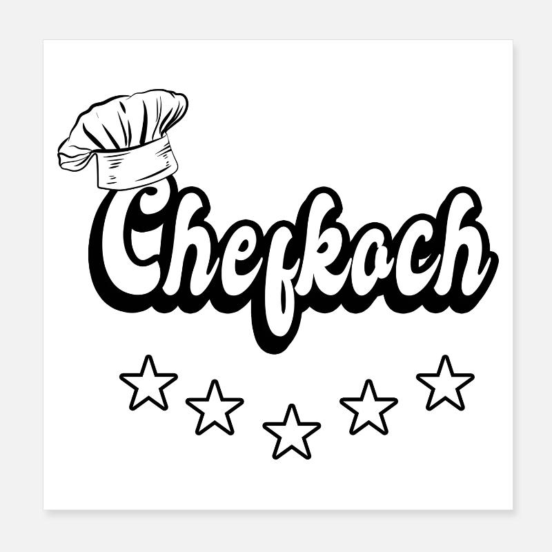 Chefkoch Design Poster 20x20 cm