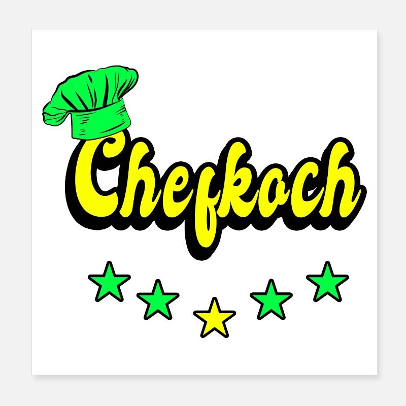 Chefkoch Design Poster 20x20 cm