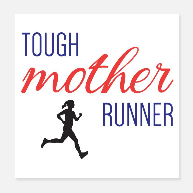Mère coureuse coriace Poster 20 x 20 cm