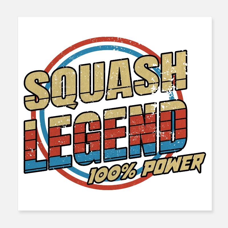 Légende du squash Poster 20 x 20 cm