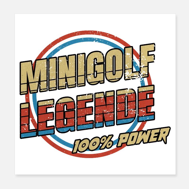 Minigolf Legende Poster 20x20 cm