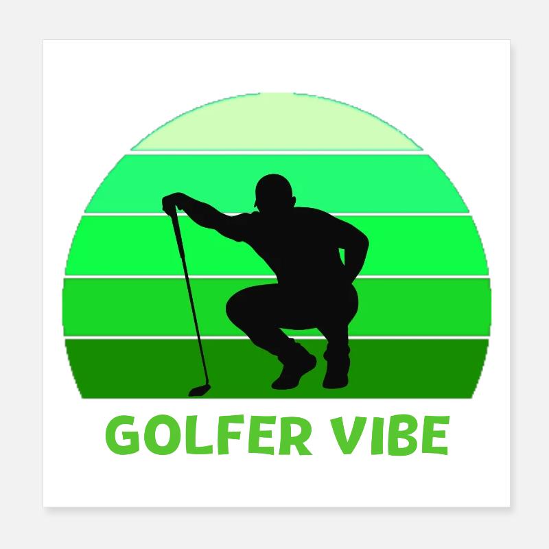 golf, golfing, golfing, playing golf Poster 8" x 8" (20x20 cm)